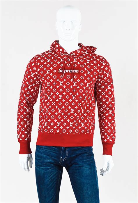 red supreme lv hoodie replica|louis vuitton red hooded sweatshirt.